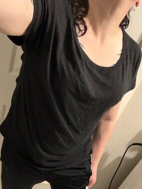 Curbside Grey Size L ladies Dolman Tshirt